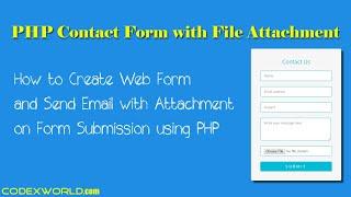 Send Email with Attachment on Form Submission using PHP