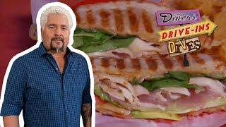 Guy Fieri Tries a "Hot Blonde" Chicken Panini | Diners, Drive-Ins and Dives | Food Network