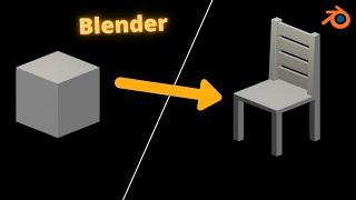 Blender Tutorial | Modeling an Simple Chair Under 5 Minutes.