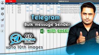 How to send bulk message on telegram by using excel | #excel to telegram message sender