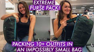 EXTREME Purse Packing | 10+ COLD WEATHER Outfits in a Personal Item