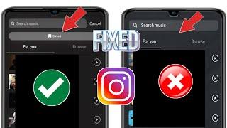 How to Fix Instagram Story Saved Audio Music Option Not Showing