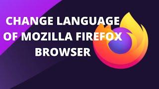 Change Firefox Browser Language