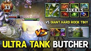 ULTRA TANKY LATE GAME Carry Pudge 31Kills Max Slotted Build Vs. Giant Hard Rock Tiny 7.36c DotA 2