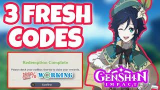 3 NEW GENSHIN IMPACT  REDEEM CODES 2021 - GENSHIN IMPACT CODES 2021 - GENSHIN CODES