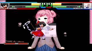 NICK54222 MUGEN: Reimu Hakurei (me) VS Monika (Boss)