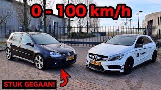 DRAGY TESTEN! MERCEDES A45 AMG vs. VOLKSWAGEN GOLF GTI!