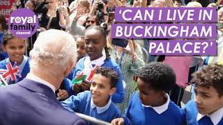 School Kids Ask King Charles Cheeky Questions During Senedd Visit