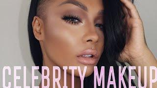 CELEBRITY FALL HIGHLIGHT & LASHES MAKEUP TUTORIAL | SONJDRADELUXE