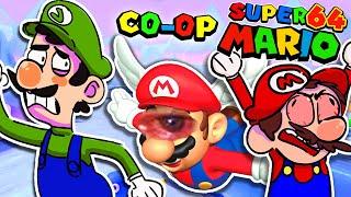 Mario Plays SUPER MARIO 64 COOP Ft. Luigi PART 2