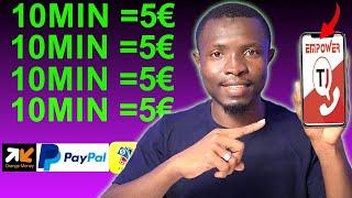 Soyez payé 0,5€ chaque 30 secondes - Gagner de l'argent sur internet