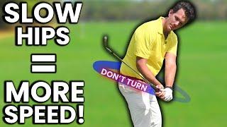 "SLOW YOUR HIPS!" This Never Before Seen Downswing Move Gets You Huge Distance