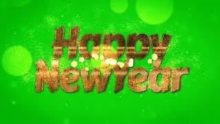 Happy New Year Light Particles Glowing Green Screen Background | VFX Footage