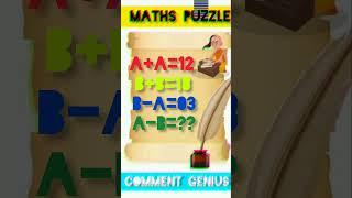 Do you know this puzzle? | Can yiu solve this ? | #mathstricks #challenge #shorts #viral