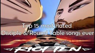 Top 15 most hated/disliked Disciple and Disciple Round Table Songs.