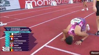 djamel sdjati winner 800m diamond league -monaco -  1:41:46,ويقترب من تحطيم الرقم القياسي 12/07/2024