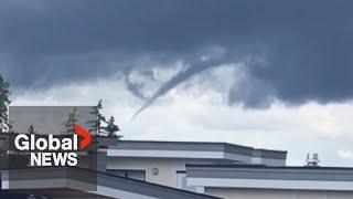 Rare funnel cloud in BC’s Fraser Valley captured on video