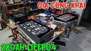 Báo Giá Công Khai Các Pack Pin 280Ah Lifepo4 Các Hệ 12V 24V và 51.2V Hoàn Thiện