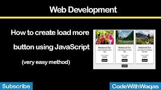 how to create load more button using javascript