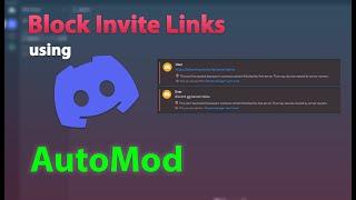 Block Invite Link Spam from your server | Discord AutoMod