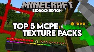 Top 5 BEST Texture Packs For MCPE/Minecraft Bedrock!