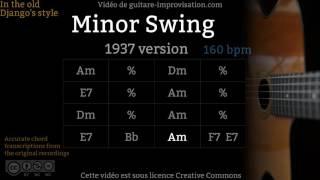 Minor Swing (160 bpm) (Old Style) - Gypsy jazz Backing track / Jazz manouche