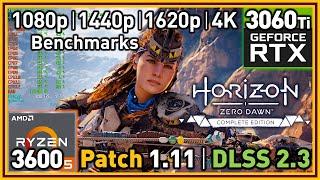 Horizon Zero Dawn PC Patch 1.11 - DLSS 2.3 | Ryzen 5 3600 & RTX 3060 Ti - Benchmarks and testing