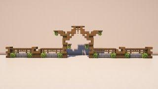 Minecraft: How to Build a Base Wall / Fence Design with Gate | Tutorial