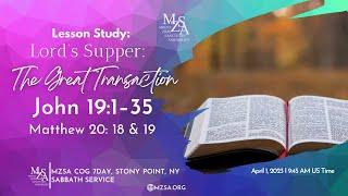MZSA COG 7DAY STONY POINT, NY SABBATH SERVICE 4/1/23