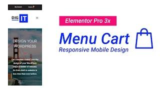 Elementor Pro Menu Cart Widget & Mobile Header Design