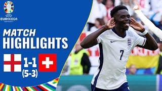 England vs Switzerland | 1-1 (5-3) | Highlights | UEFA Euro 2024