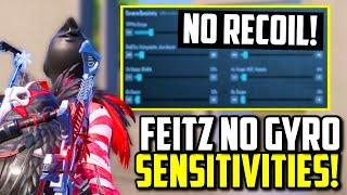 FEITZ NEW SENSITIVITY FOR BETTER HIP FIRE ACCURACY!! (NO GYRO) | PUBG Mobile