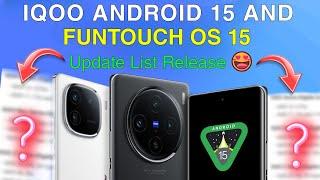 IQoo Android 15 Update List  | IQoo Funtouch Os 15 Update List | IQoo Android 15 List