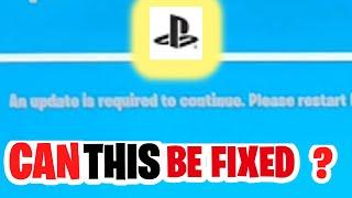 AN UPDATE IS REQUIRED TO CONTINUE PLEASE RESTART FORTNITE TO DOWNLOAD THE LATEST PATCH - HOW FIX?