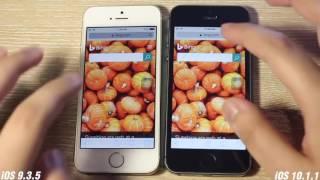 iOS 10 1 1 vs  iOS 9 3 5 Speed Test + Benchmark + Battery! Which is Faster  Is iOS 10 1 1 Slower