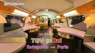 A bordo do comboio de Alta Velocidade TGV inOui da SNCF de Estugarda a Paris