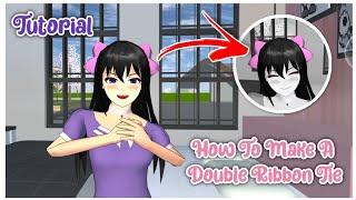 How To Make A Double Ribbon Hair Tie Accessory Tutorial ◉ Sakura School Simulator