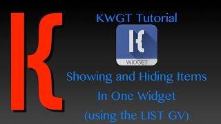 KWGT Tutorial - Hide and Show Items in ONE Widget (List GV)