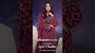 Alkaram Studio  - Fall Winter Light Khaddar Unstitched Collection 2023