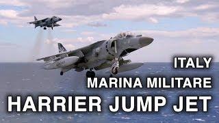 Italian Harrier Jets in Action - Vertical Takeoff and Landing, Short Takeoff on Carrier Cavour