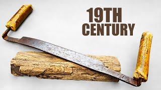 Antique Rusty Drawknife Restoration. Old tool restoration