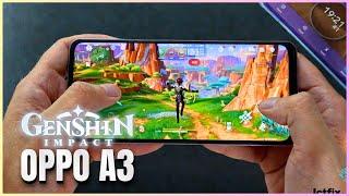 Oppo A3 Genshin Impact Gaming test | Snapdragon 6s Gen 1, 90Hz Display