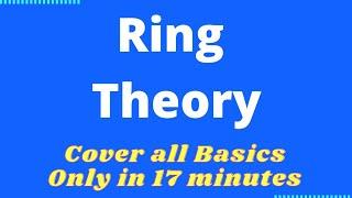 Ring theory Abstract Algebra