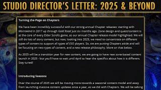 Is The Elder Scrolls Online A Sinking Ship? - Studio Director's 2024 Letter