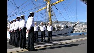 Sailing training ship Gorch Fock on Madeira