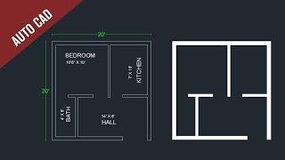 Single bed house plane Practice Drawing || Auto CAD Tutorial Architecture (For Beginners)