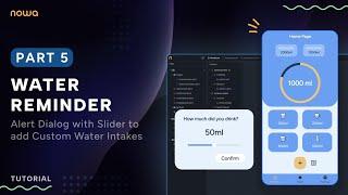 Alert Dialog with Slider to add Custom Water Intakes | Water Tracker App part 5