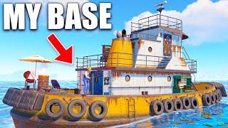 I Lived in a Tugboat base for 24 Hours in Rust.. Ft. Max Mears