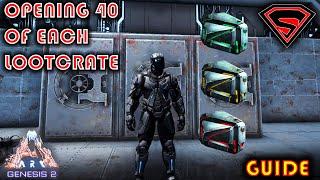 ARK GENESIS 2 ALL LOOTCRATES AND WHAT THEY DROP [OPENING 40 OF EACH LOOTCRATE]