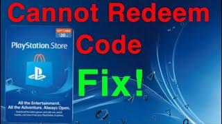 PS4 Redeem Code Not Working ERROR HOW TO FIX!